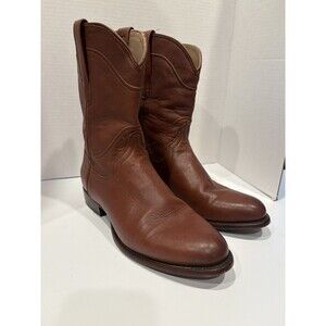 Tecovas The Earl Roper Bourbon Calfskin Leather Cowboy Boots Size 11.5D Mens